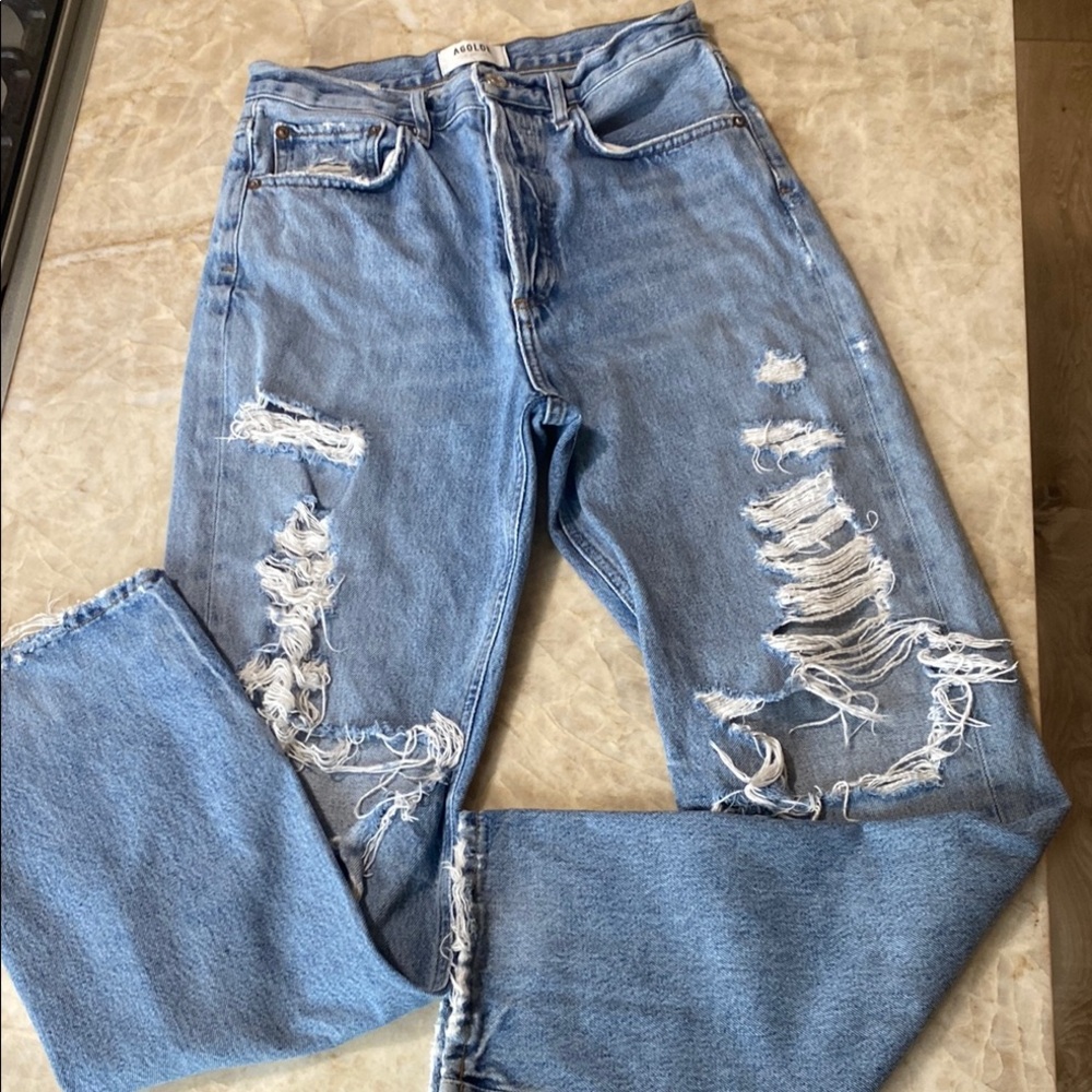 AGOLDE Distressed Blue Jeans